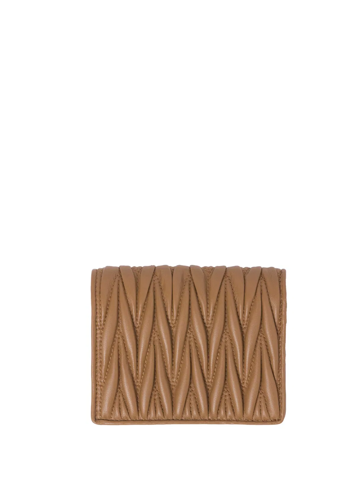 Miu Miu Matelassé Caramel Wallet