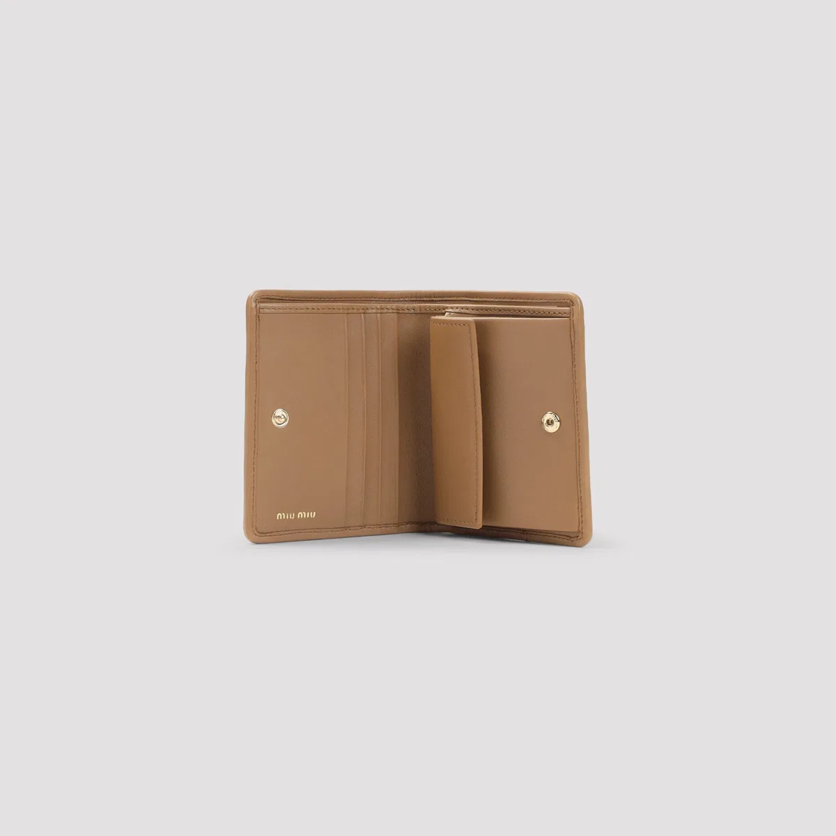 Miu Miu Matelassé Caramel Wallet