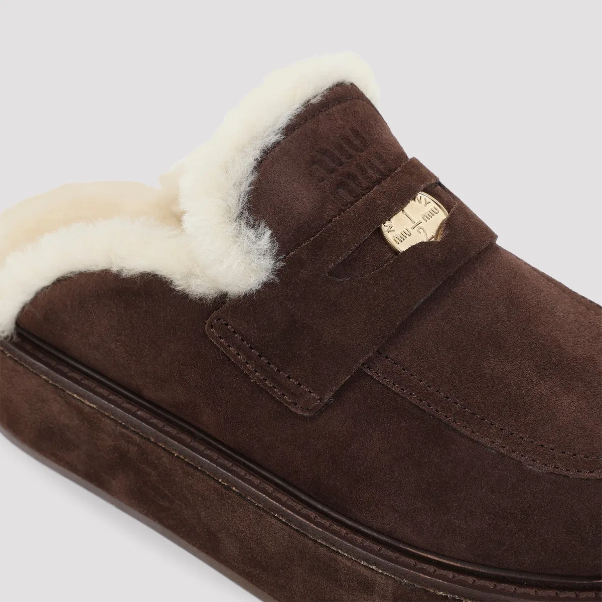 Miu Miu Moro Suede Sabot