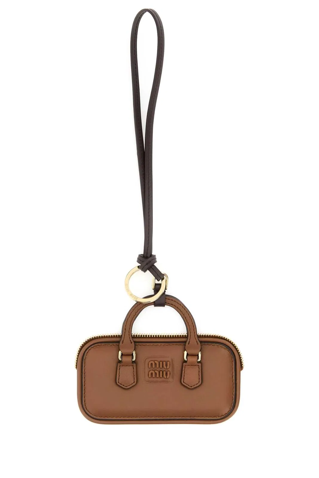 Miu Miu Trick Arcadie In Cognaccoloured Leather