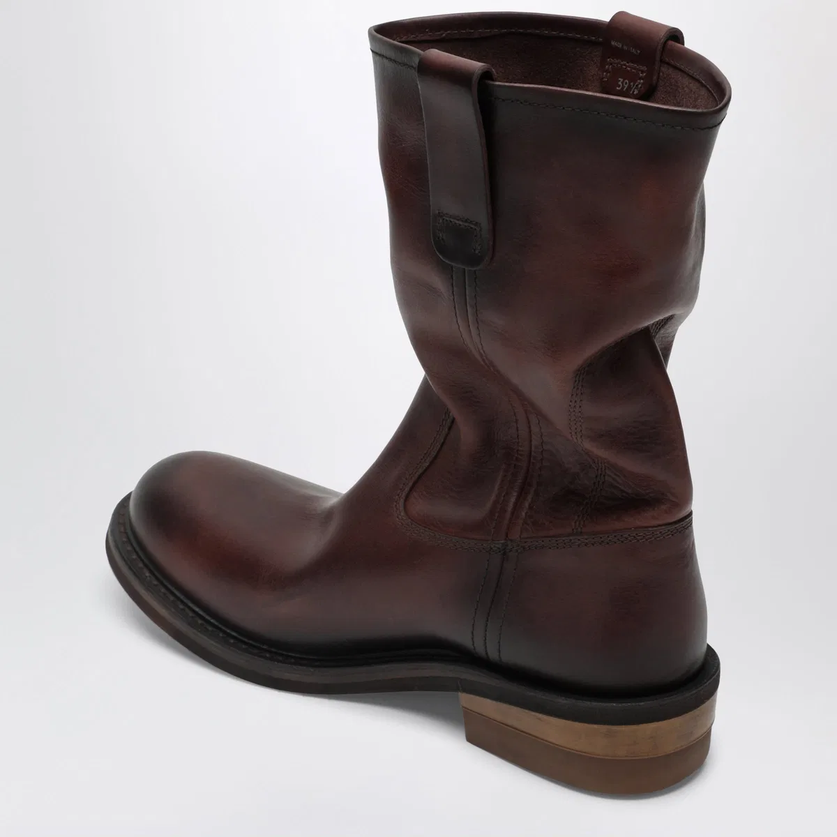 Miu Miu Brown Foule Calfskin Ankle Boots