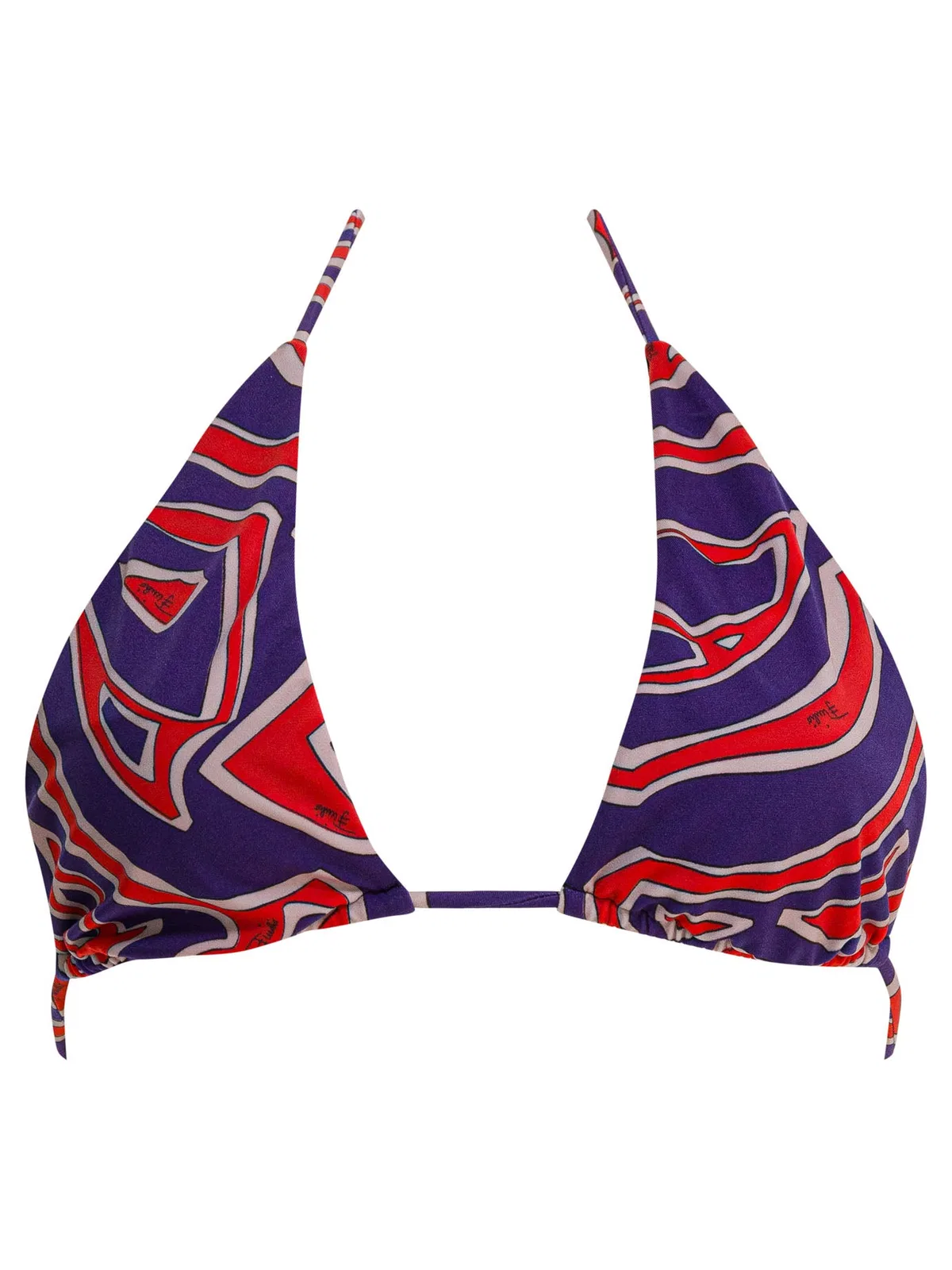 Emilio Pucci Triangle Bikini Top With Stamba Labirint