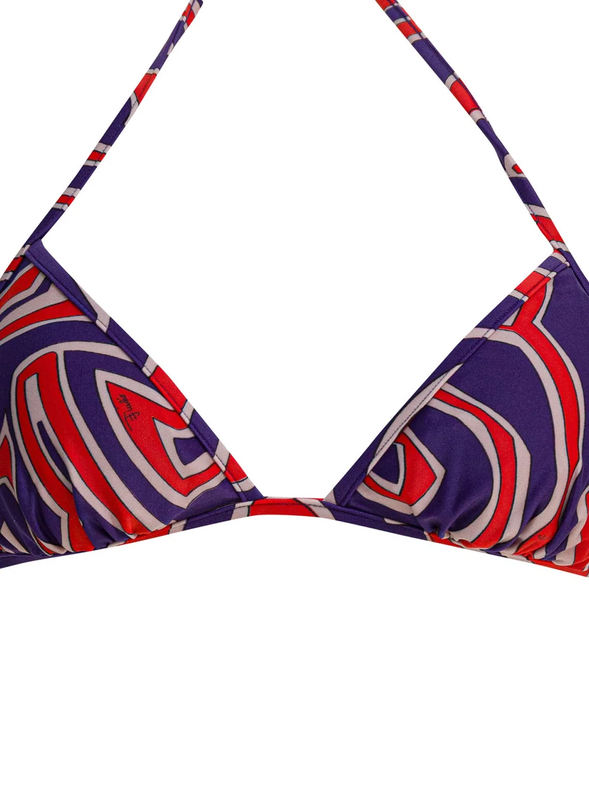 Emilio Pucci Labirinto Print Triangle Bikini Top