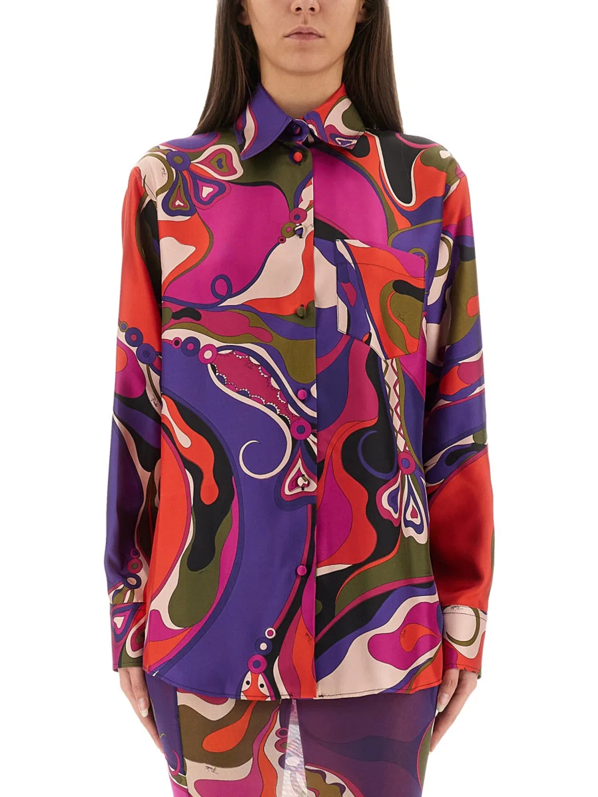 Emilio Pucci Orchid Print Shirt
