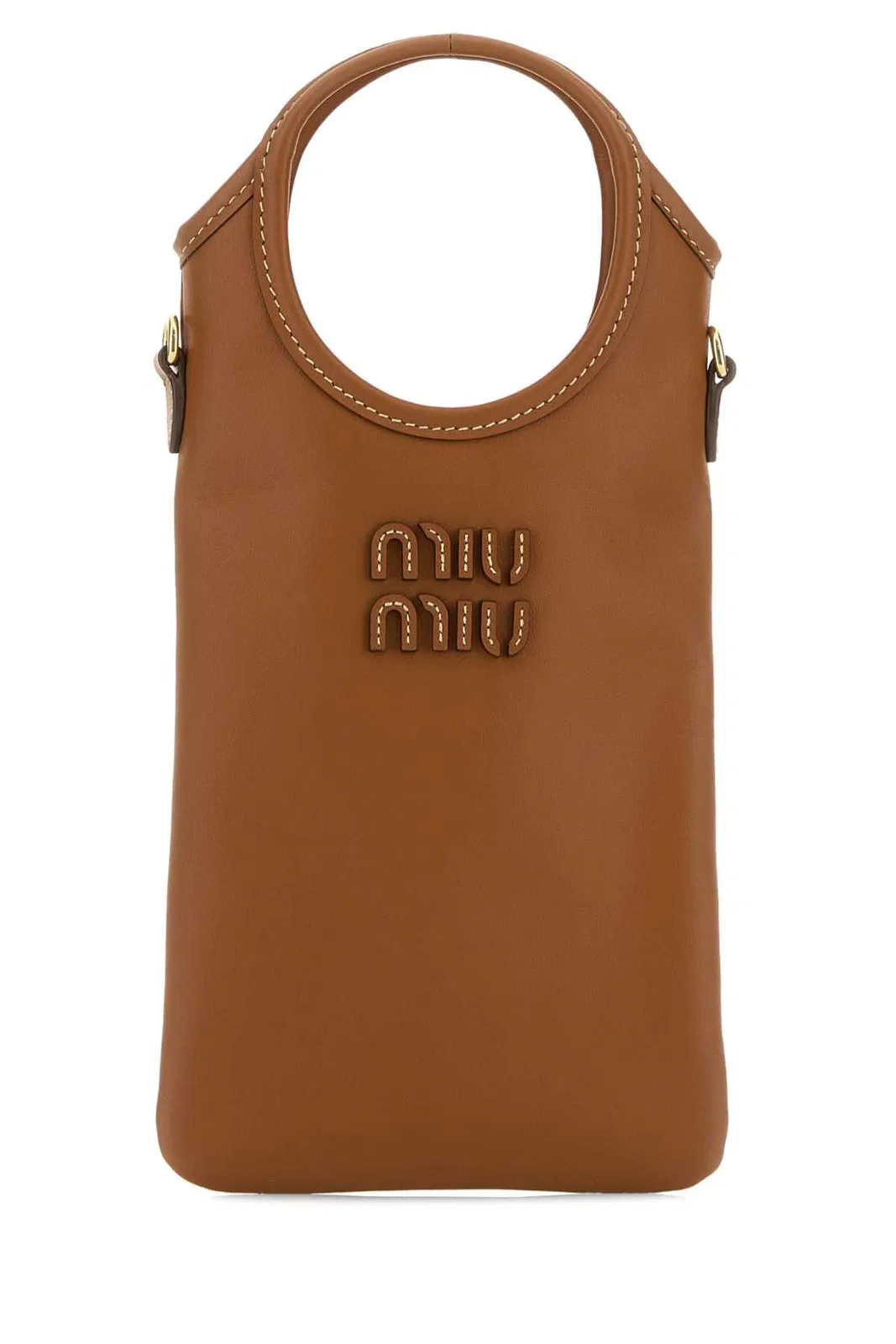 Miu Miu Caramel Leather Phone Case