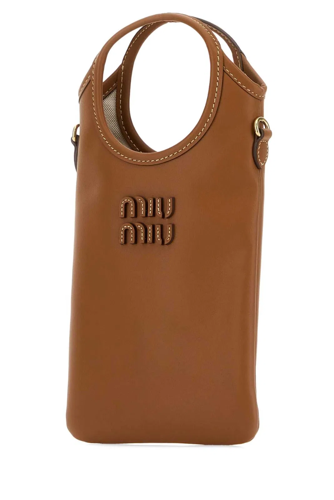 Miu Miu Caramel Leather Phone Case