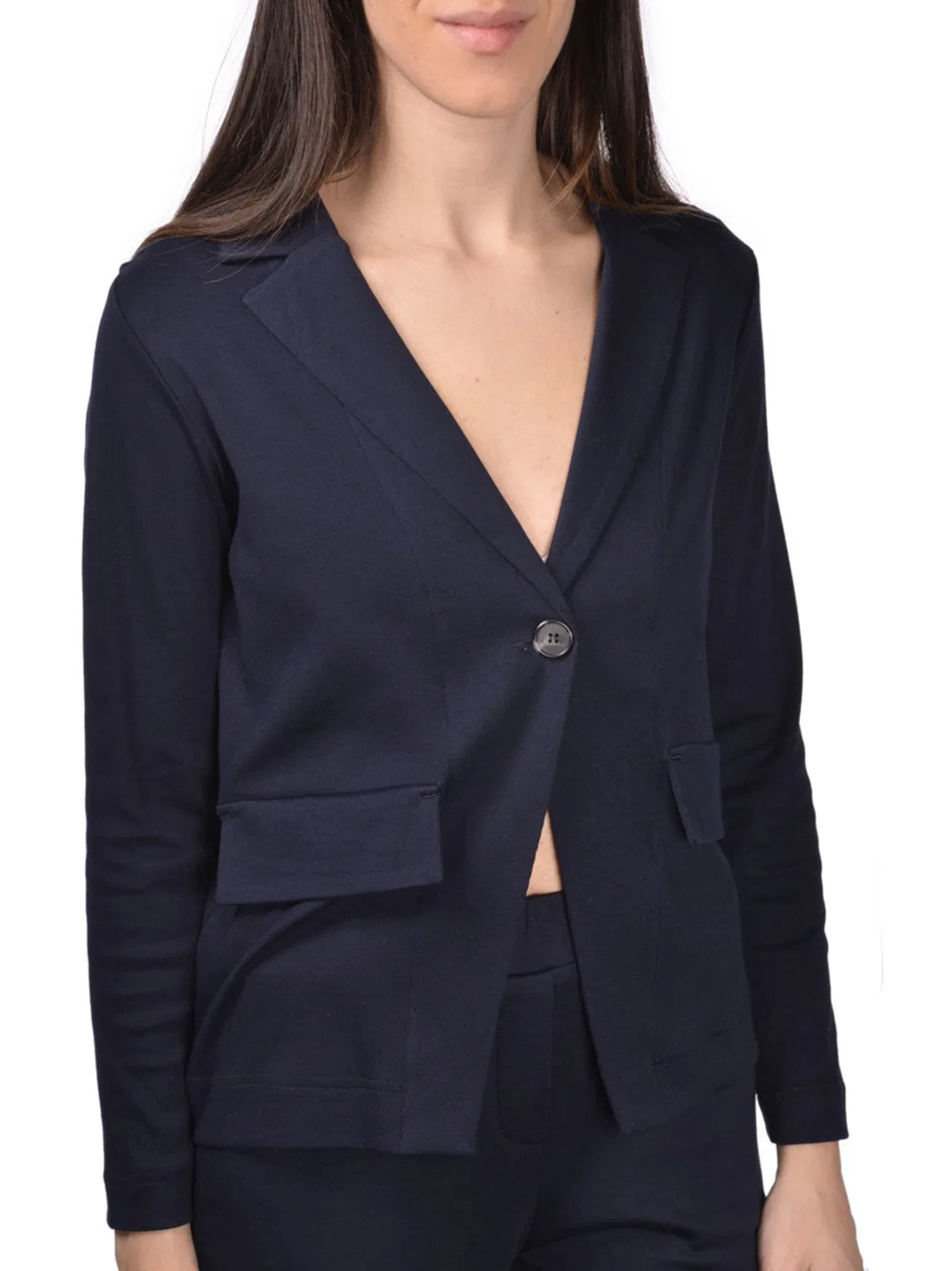 Gran Sasso Blue Cotton Elastane Jacket