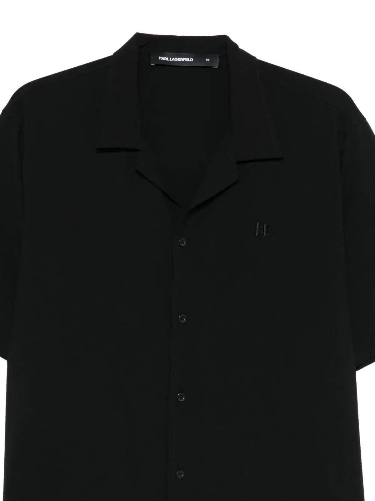 Karl Lagerfeld Logo-Embroidered Camp-Collar Shirt