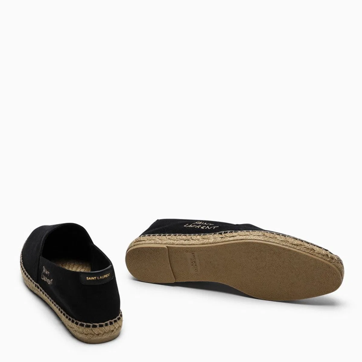 Saint Laurent Black Canvas Espadrilles