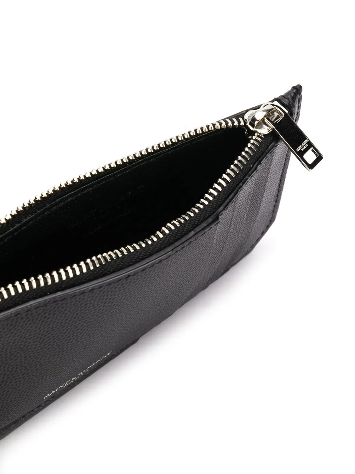 Saint Laurent Black Fragments Card Holder With Zip