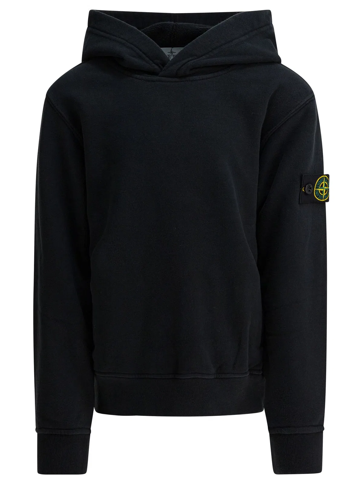Stone Island Kids Black Cotton Sweatshirt