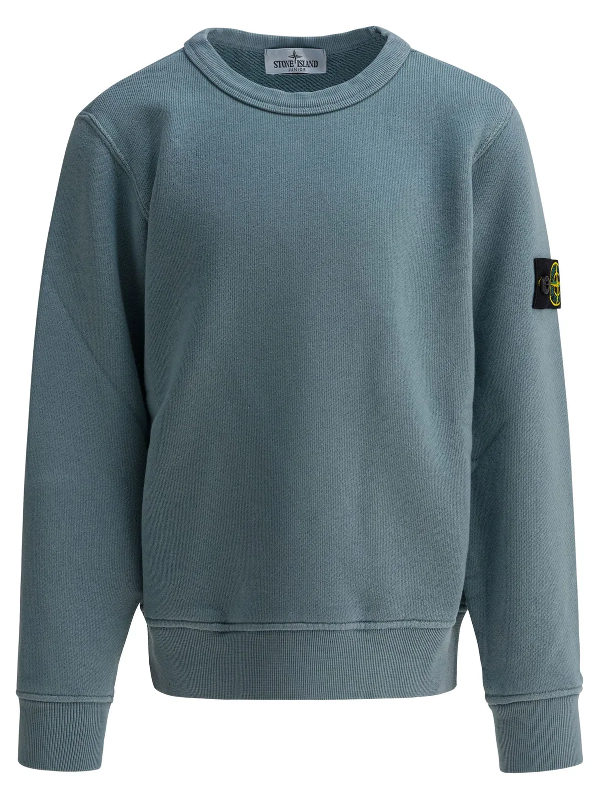 Stone Island Kids Light Blue Cotton Sweatshirt