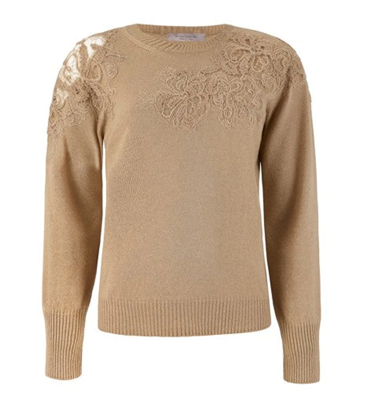 D.Exterior Milk White Wool Sweater