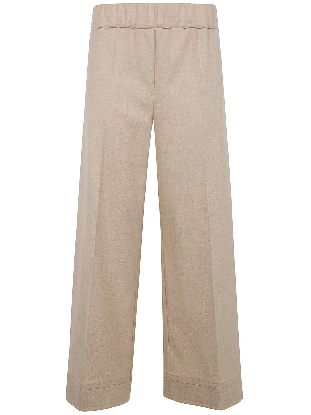D.Exterior Soft Flanel Wide Leg Short Trousers