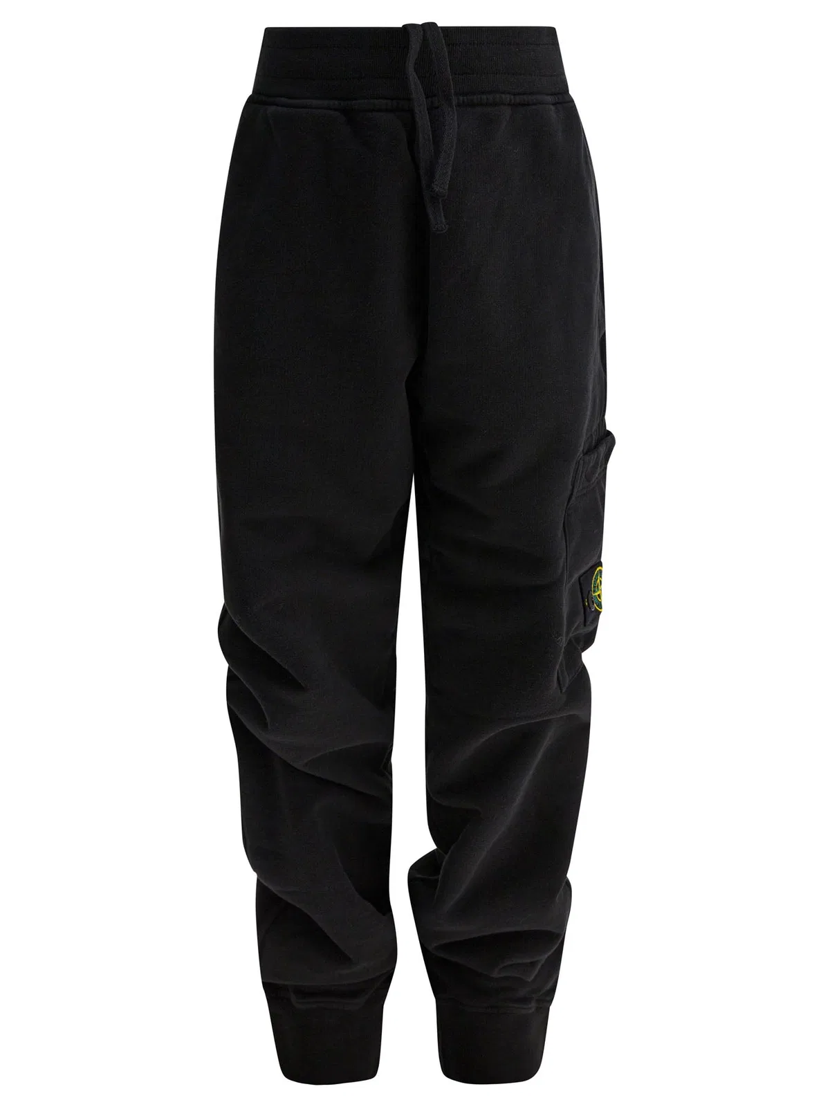 Stone Island Kids Black Cotton Trousers