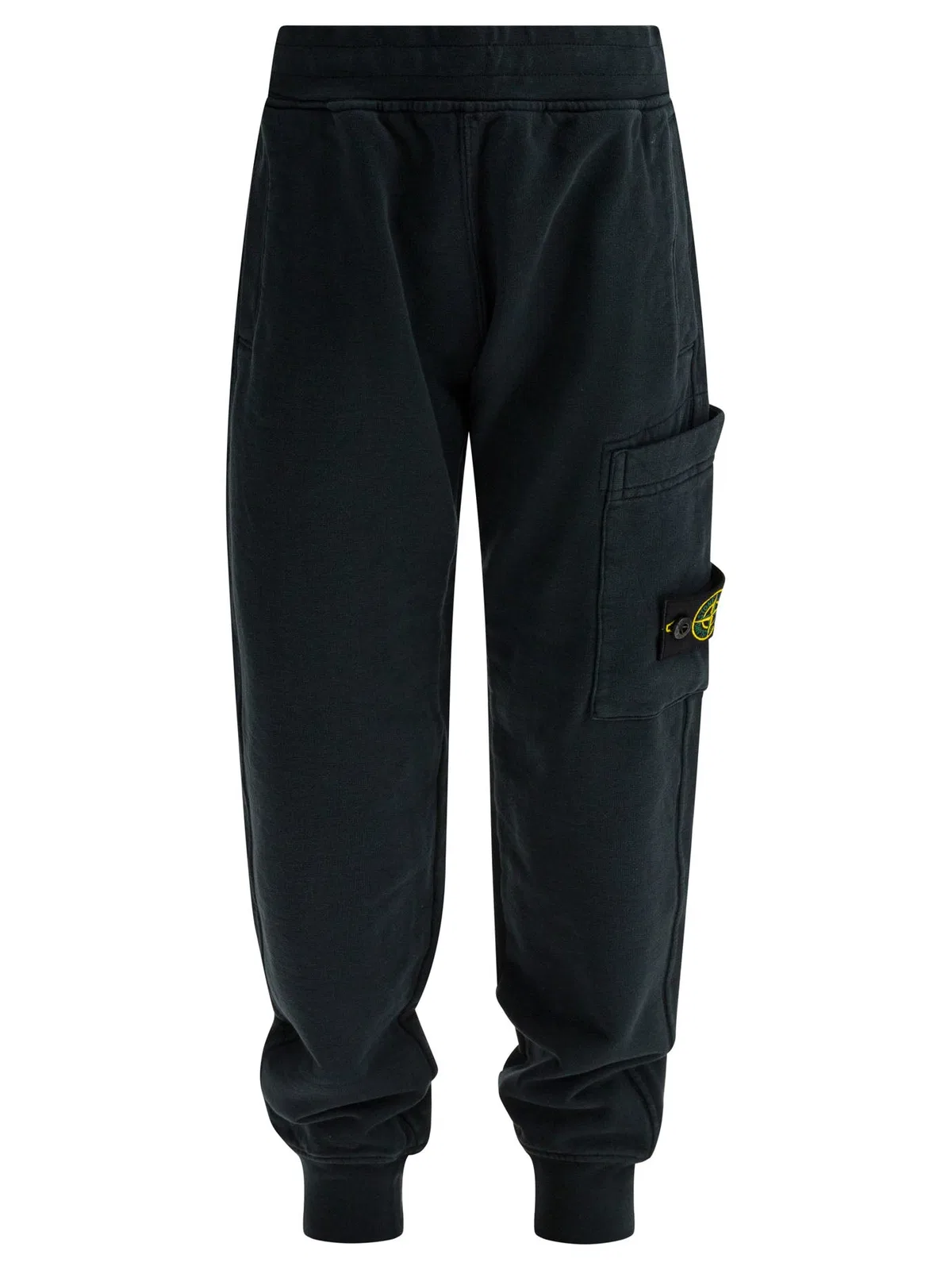 Stone Island Kids Black Cotton Trousers