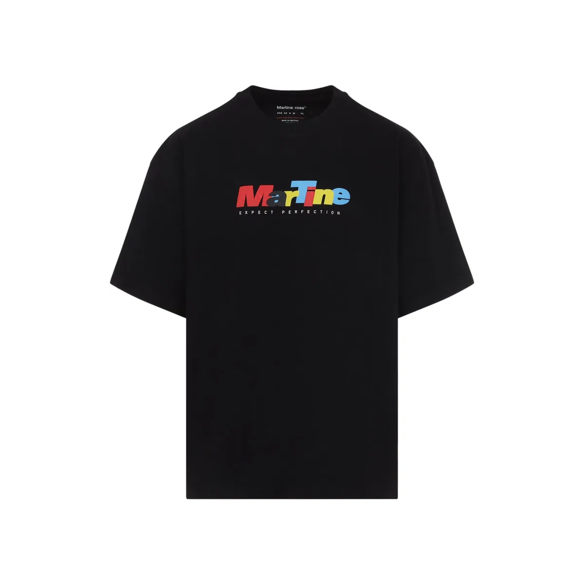 Martine rose Black Cotton Short Sleeves Oversized T-S