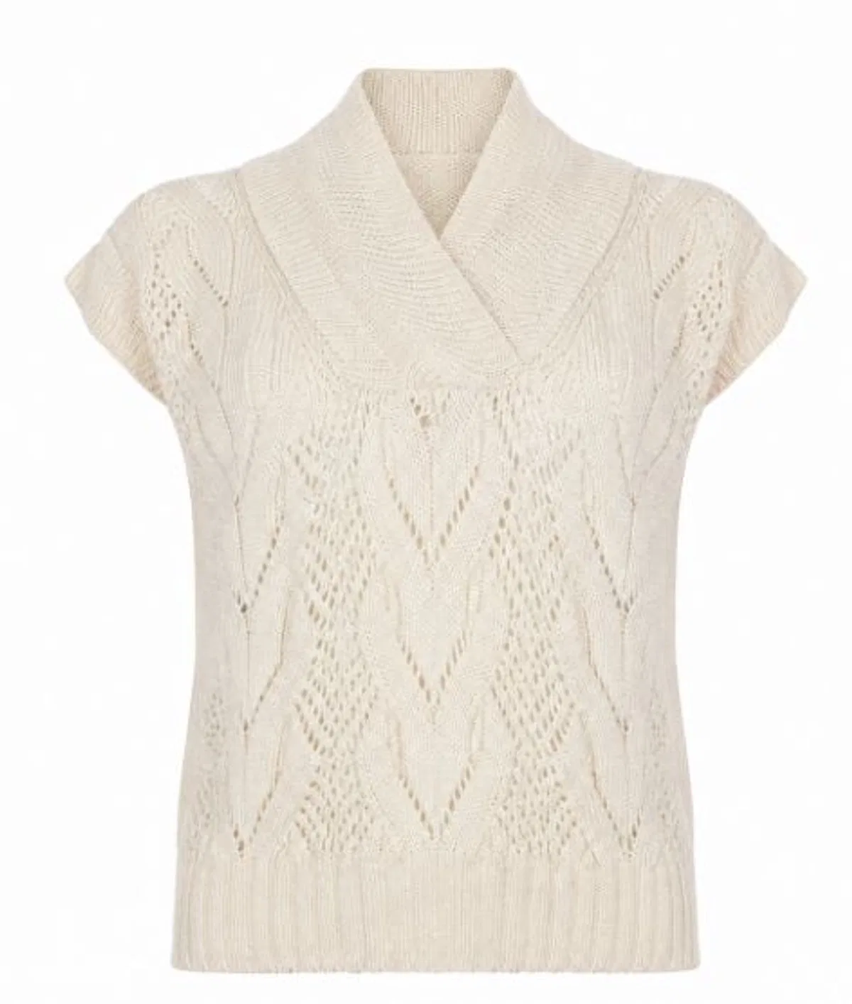 D.Exterior Ivory Wool Jacket