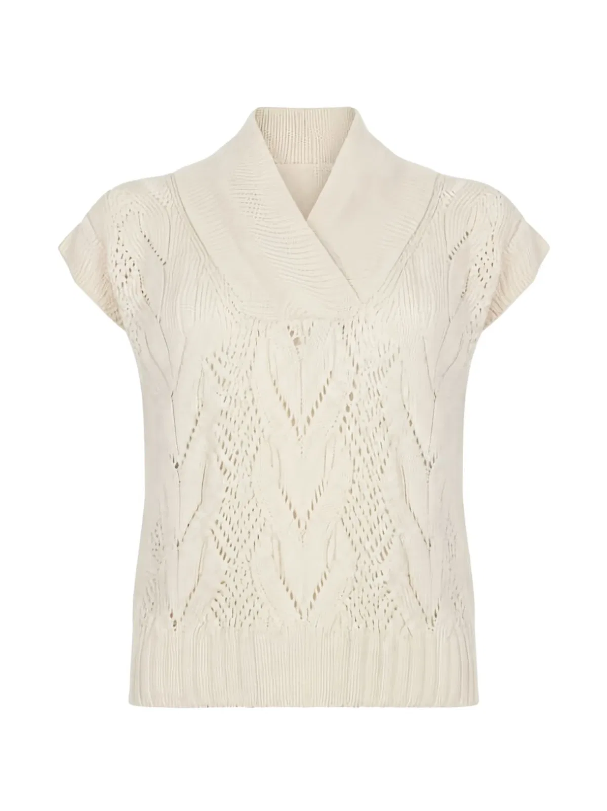 D.Exterior Ivory Wool Jacket