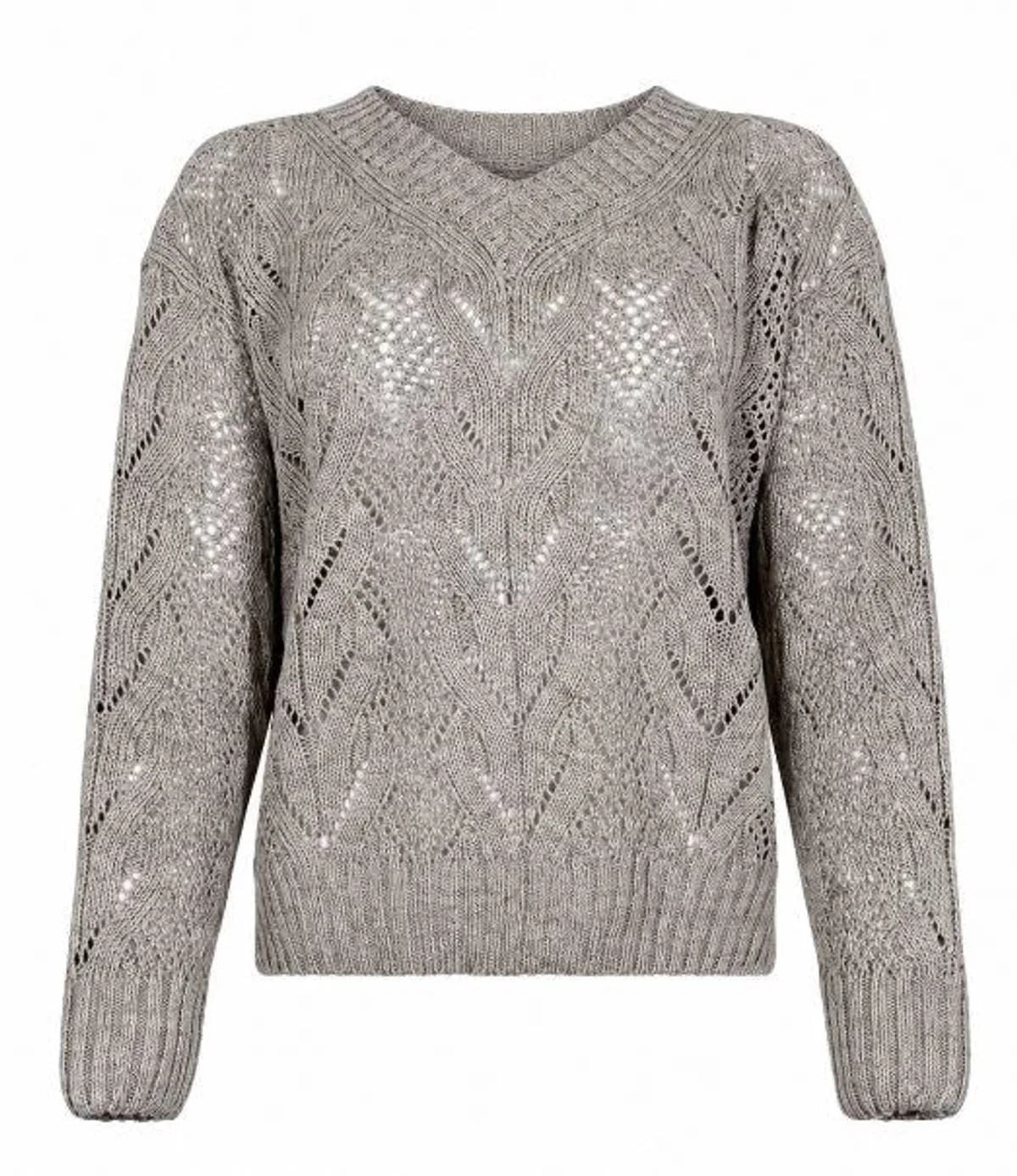 D.Exterior Clay Grey Wool Sweater
