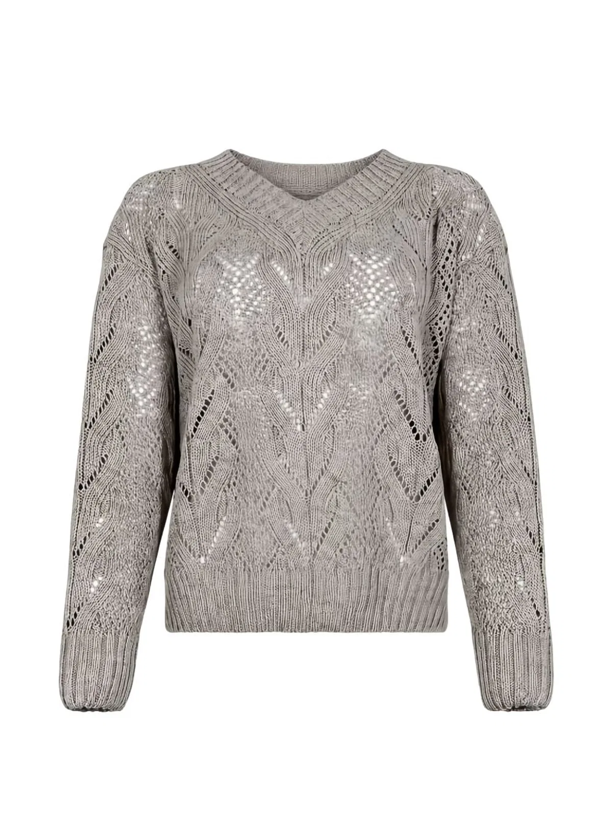 D.Exterior Clay Grey Wool Sweater