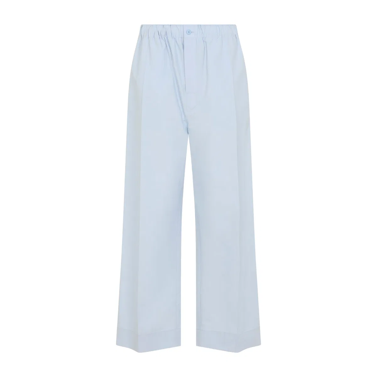 Carven Duck Egg Blue Cotton Pull On Trousers