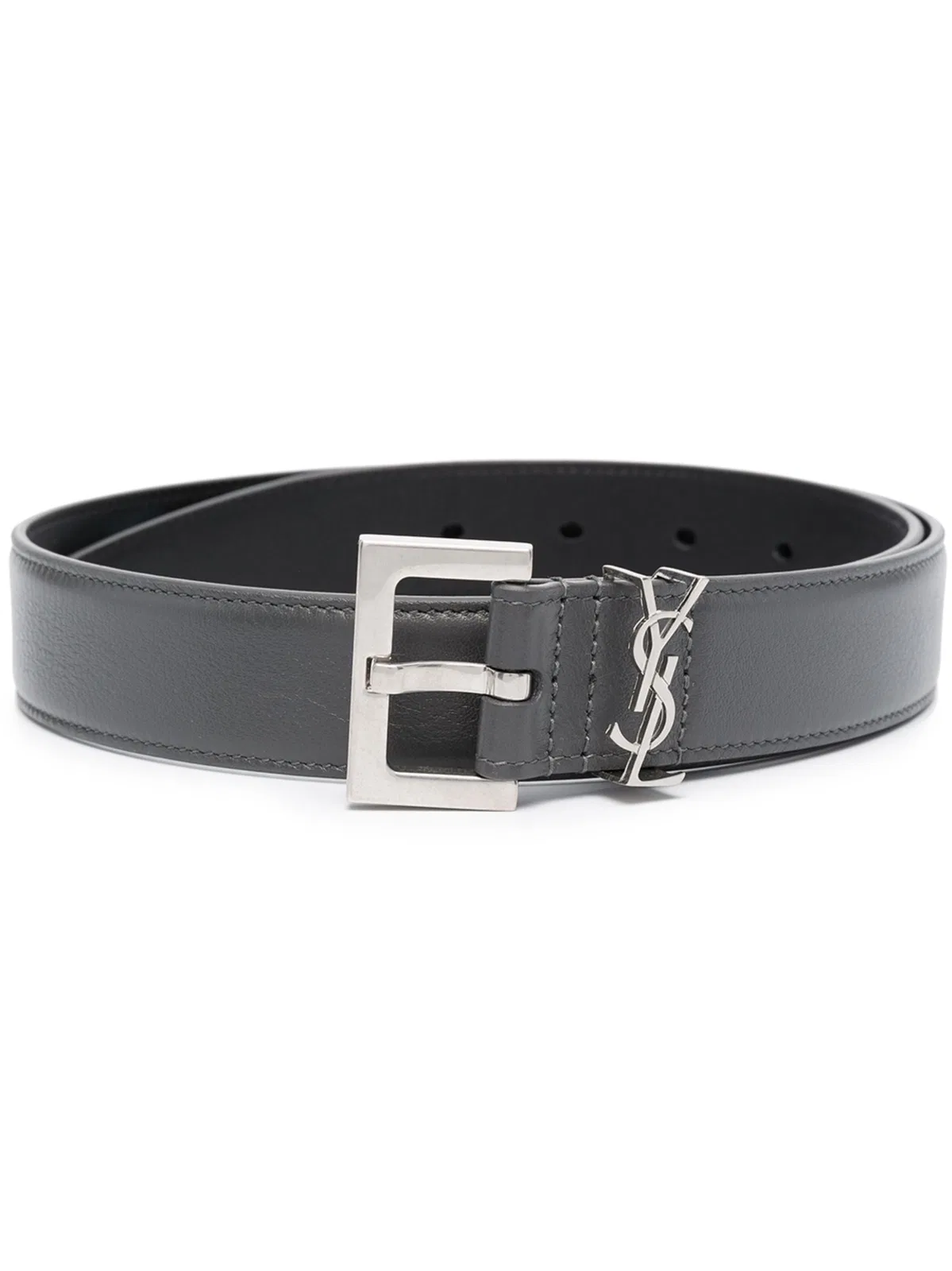 Saint Laurent Monogram Square-Buckle Belt