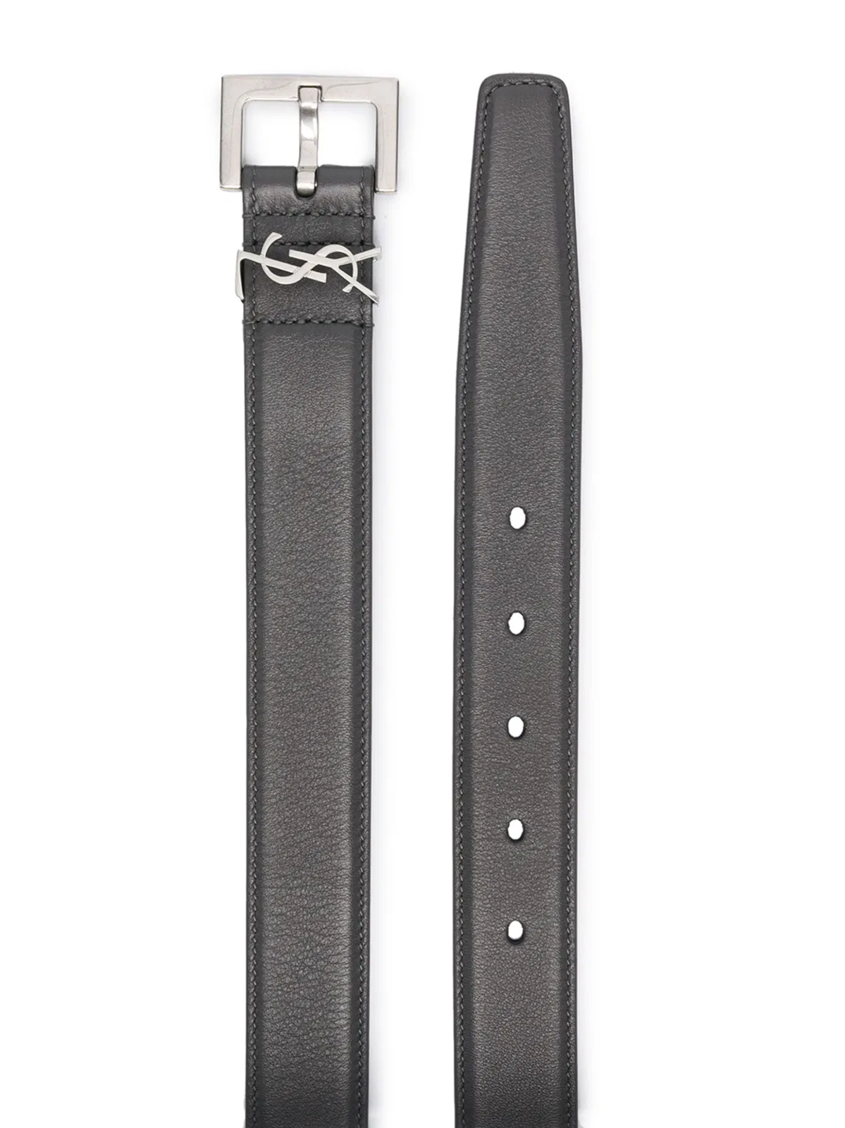 Saint Laurent Monogram Square-Buckle Belt