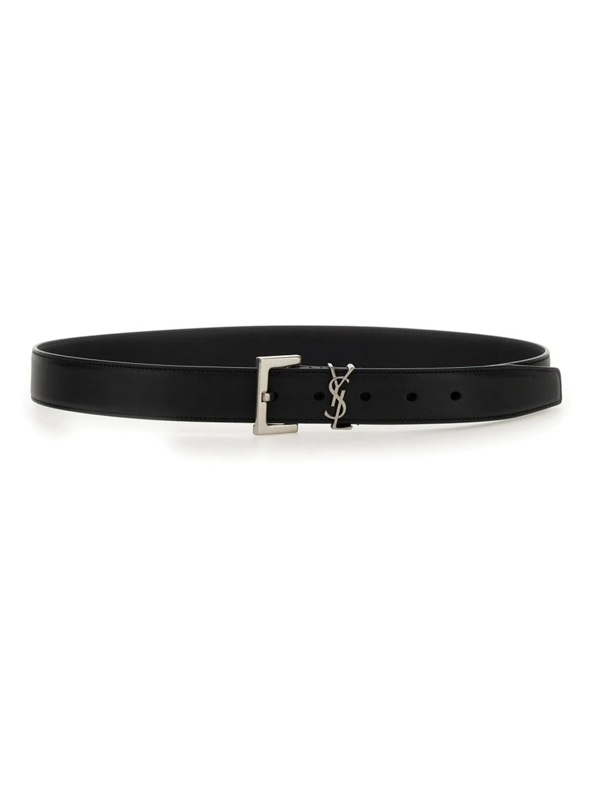 Saint Laurent Monogram Square-Buckle Belt