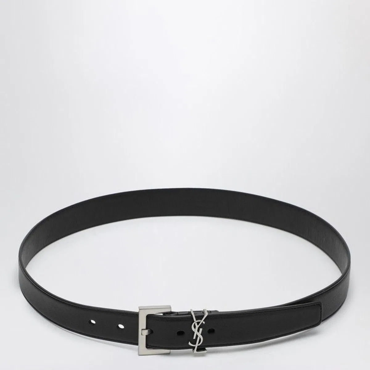 Saint Laurent Monogram Square-Buckle Belt