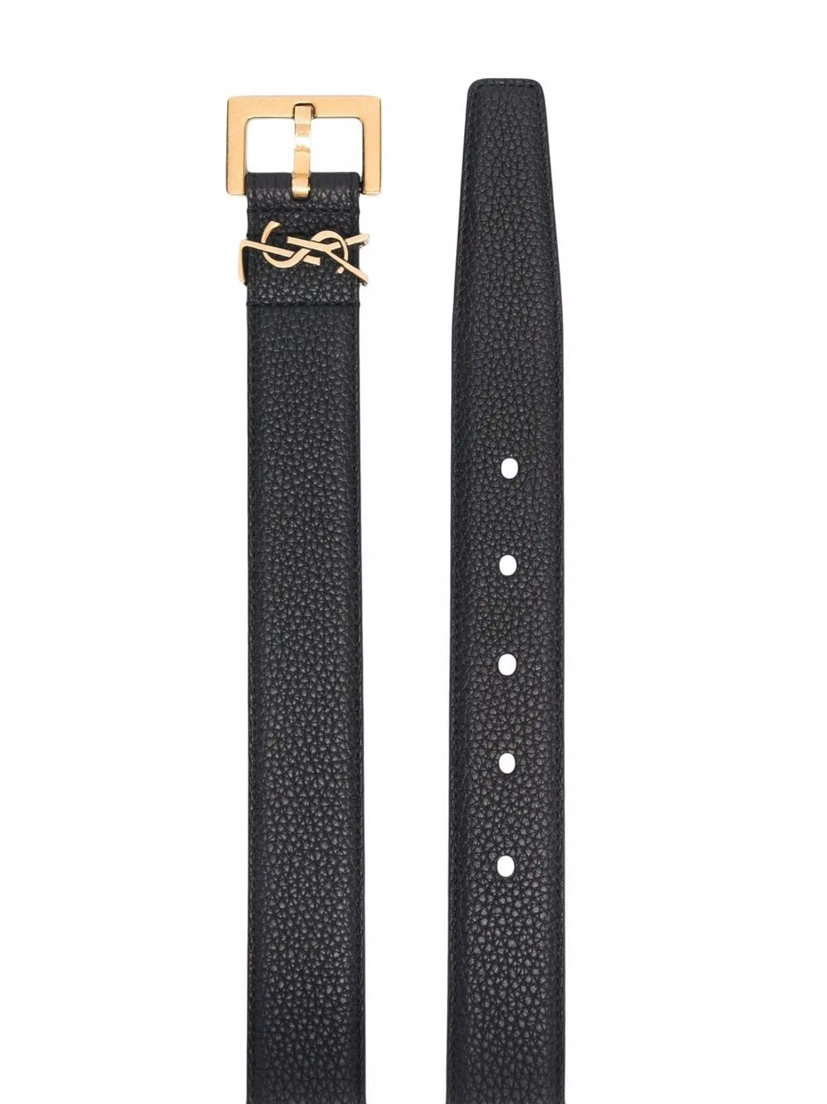 Saint Laurent Leather Belt Cassandre