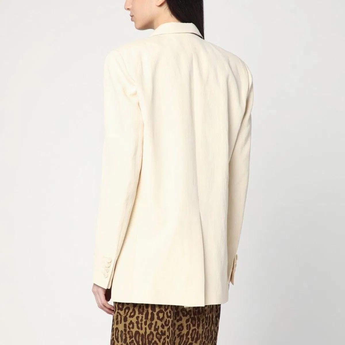 Stella Mccartney Single-Breasted Jacket In Butter Colour