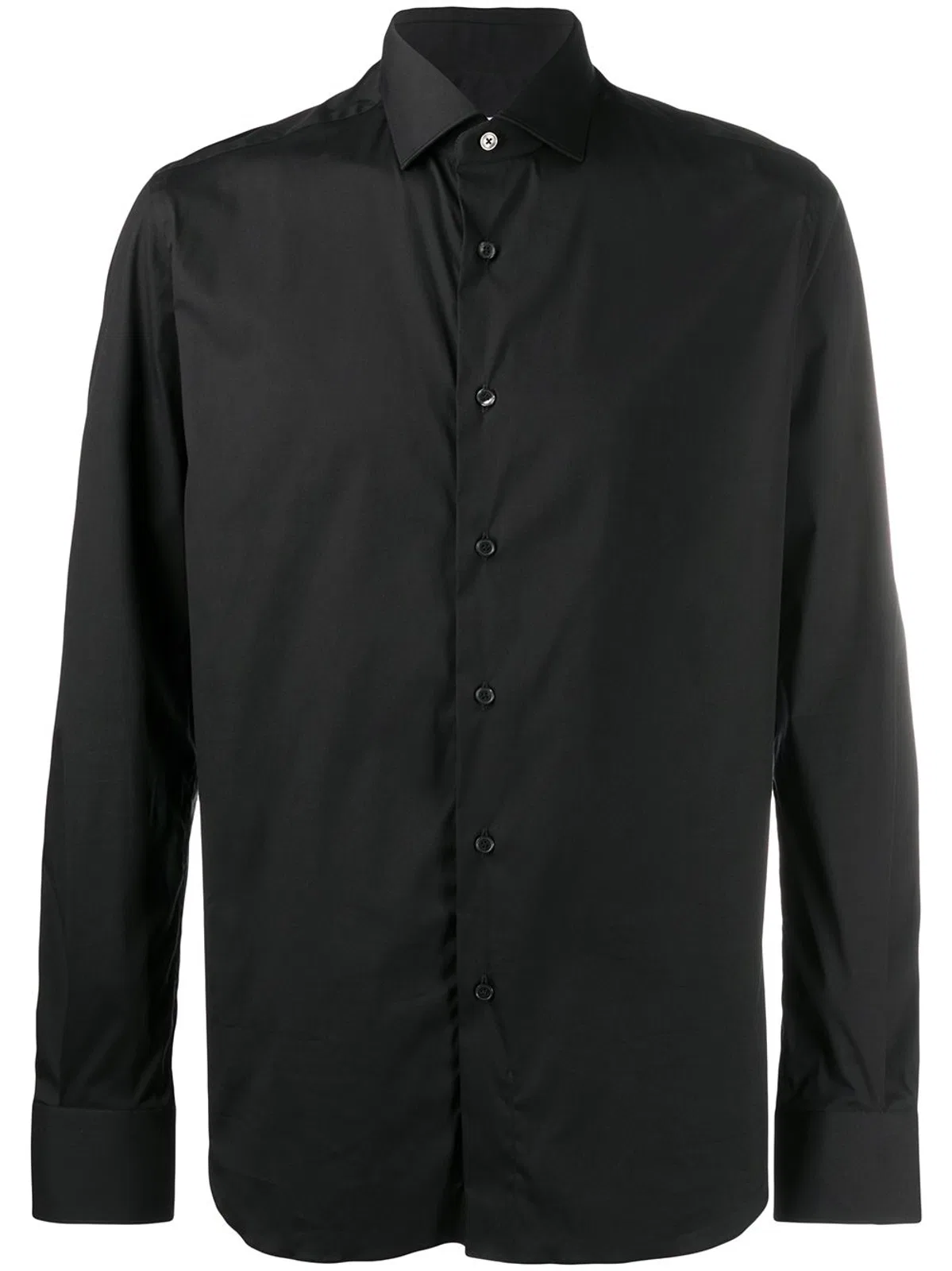 Xacus Black Cotton Blend Classic Shirt