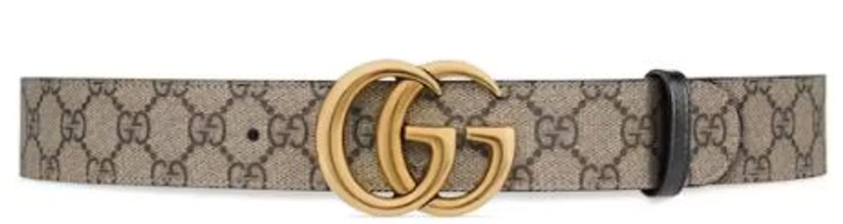 Gucci Gg Marmont Reversible Beige Polyurethane