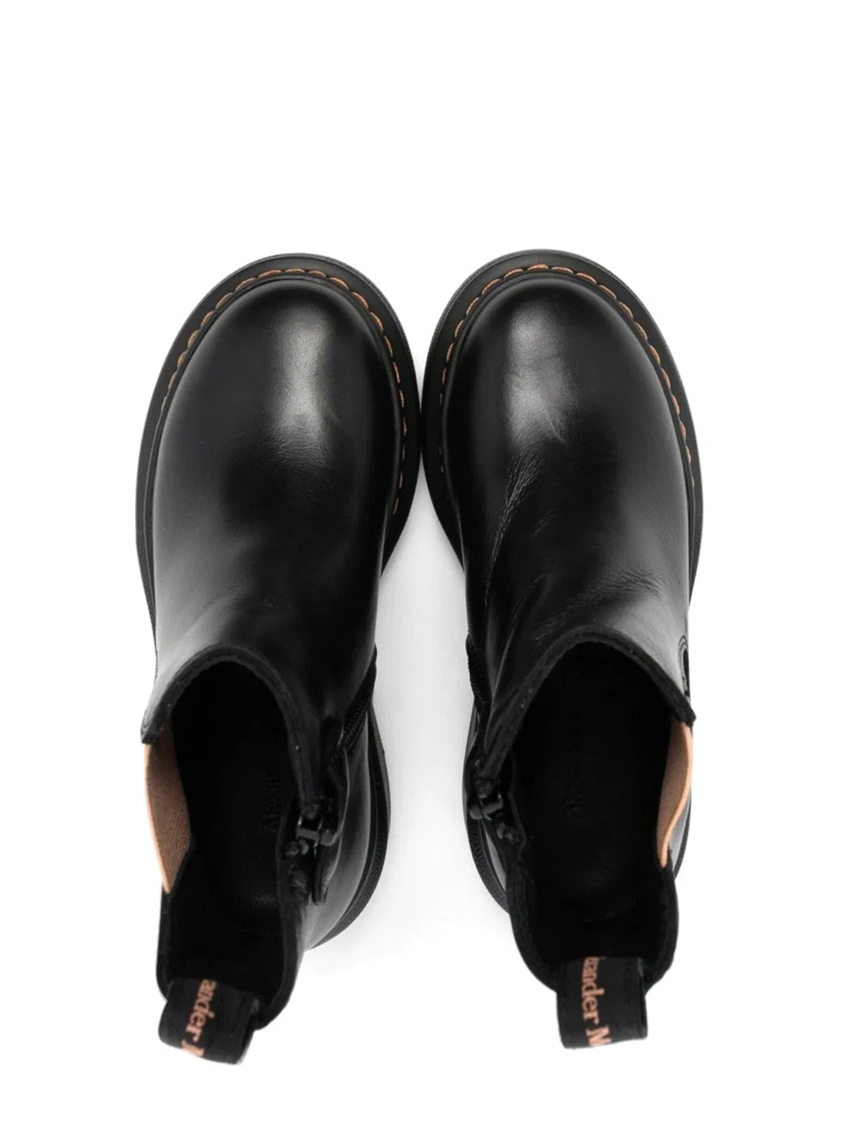 Alexander Mcqueen Ankle Boot With Contrasting Elastic On T