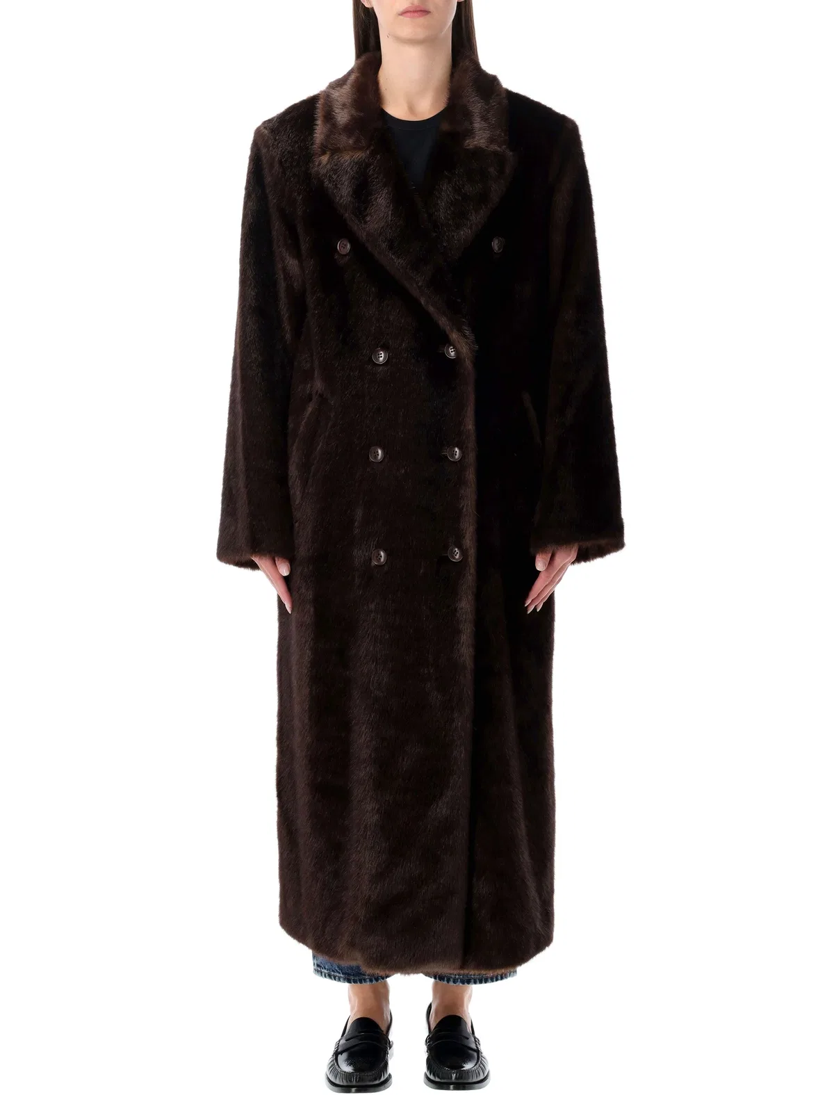 Stand Studio Harper Faux Fur Long Coat