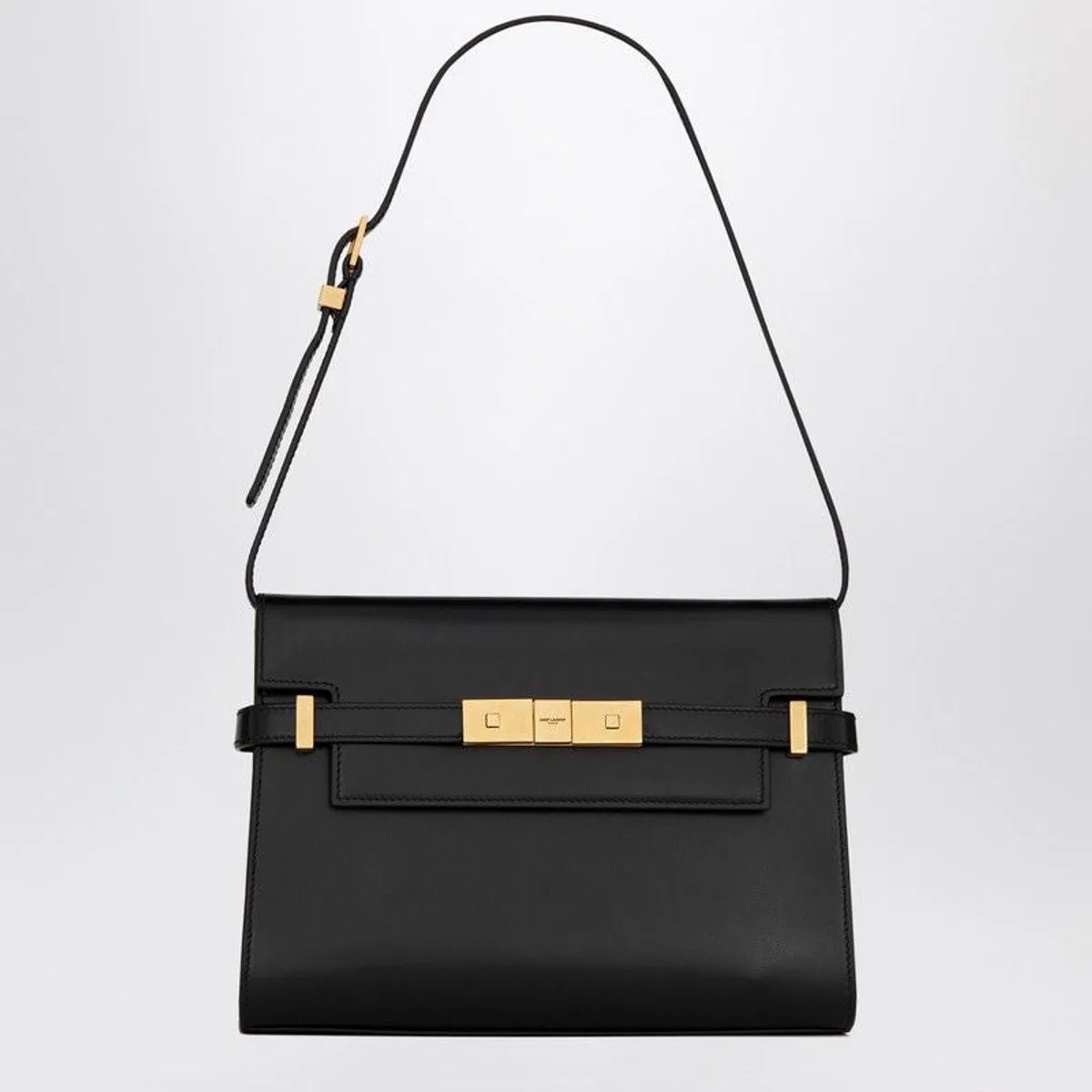 Saint Laurent Black Leather Manhattan Clutch
