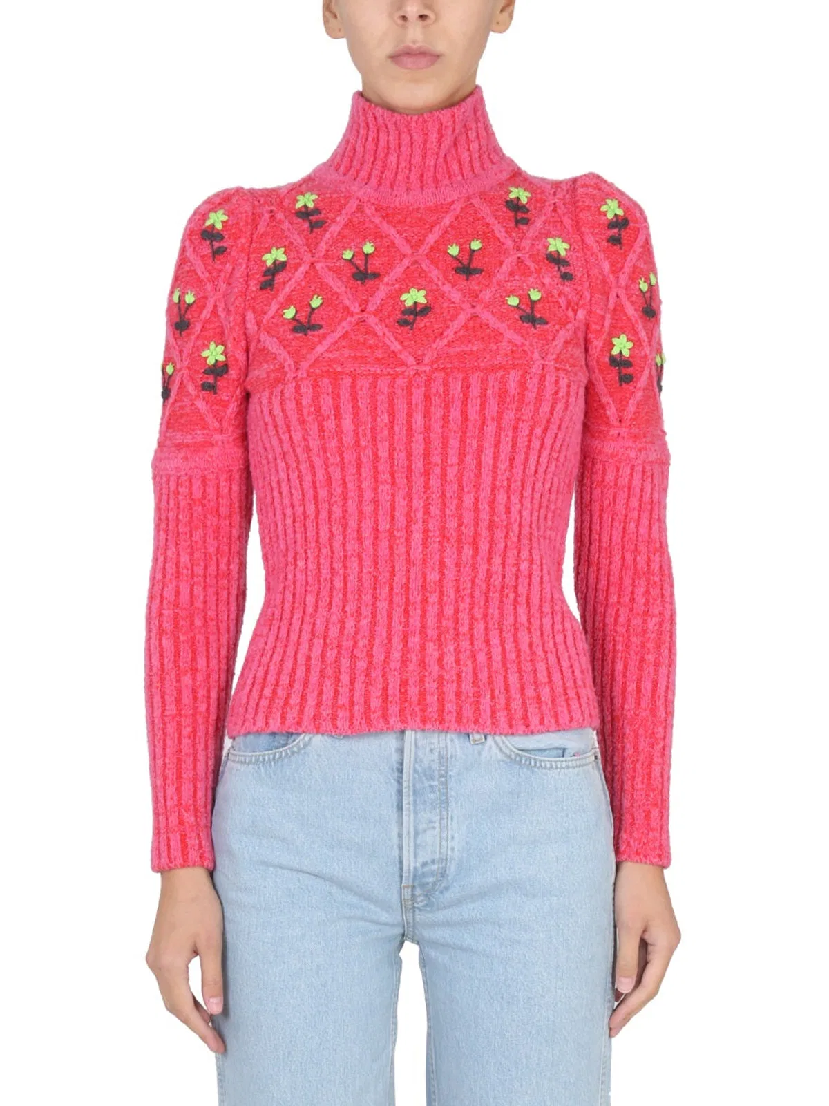 Cormio Jersey With Floral Embroidery