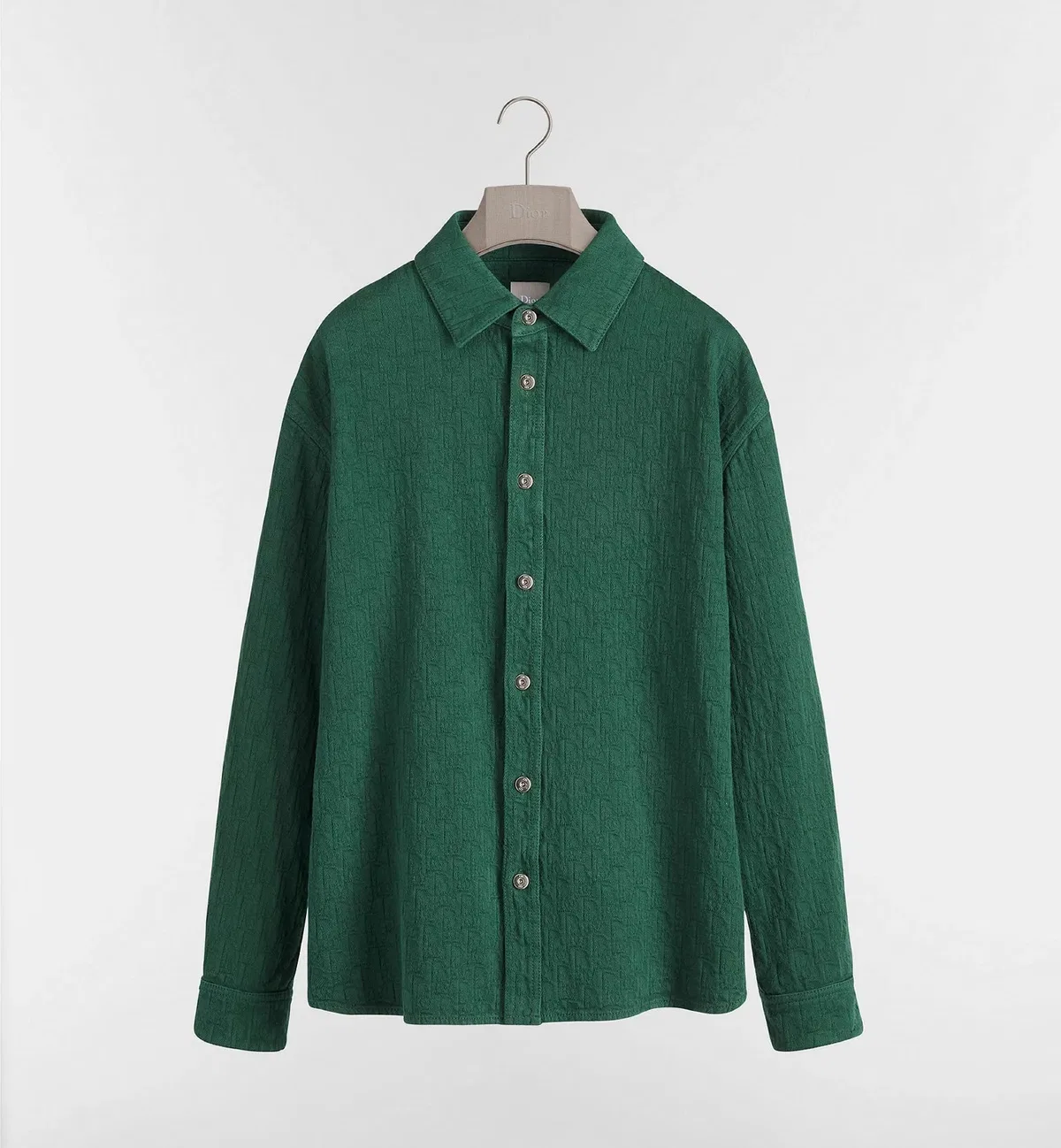 Dior Homme Green Cotton Denim Shirt
