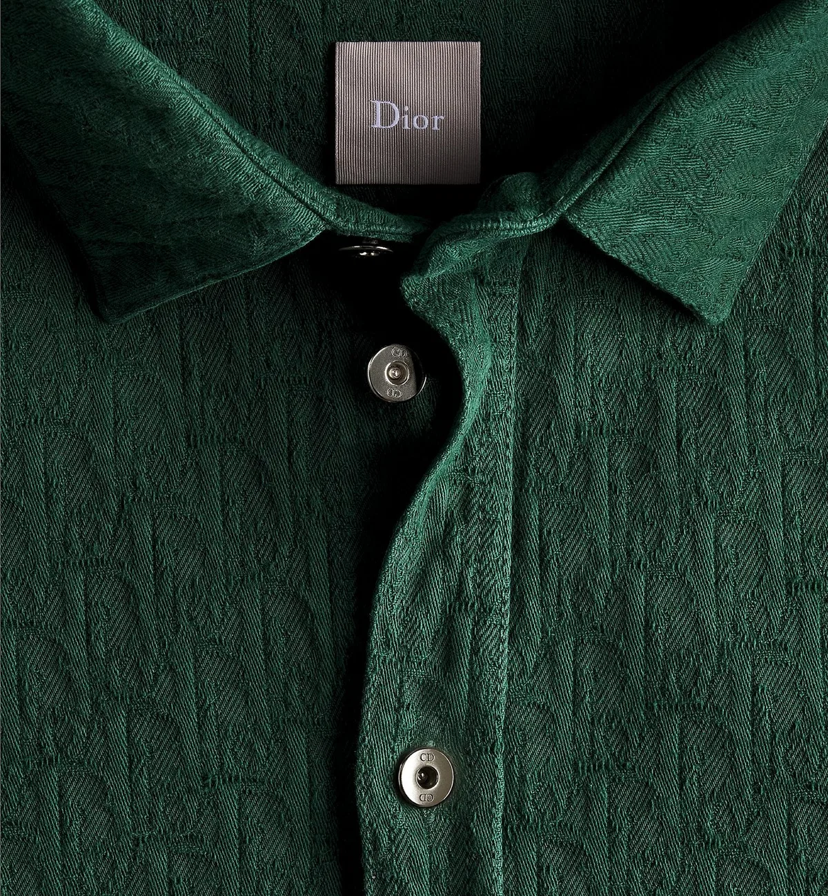 Dior Homme Green Cotton Denim Shirt