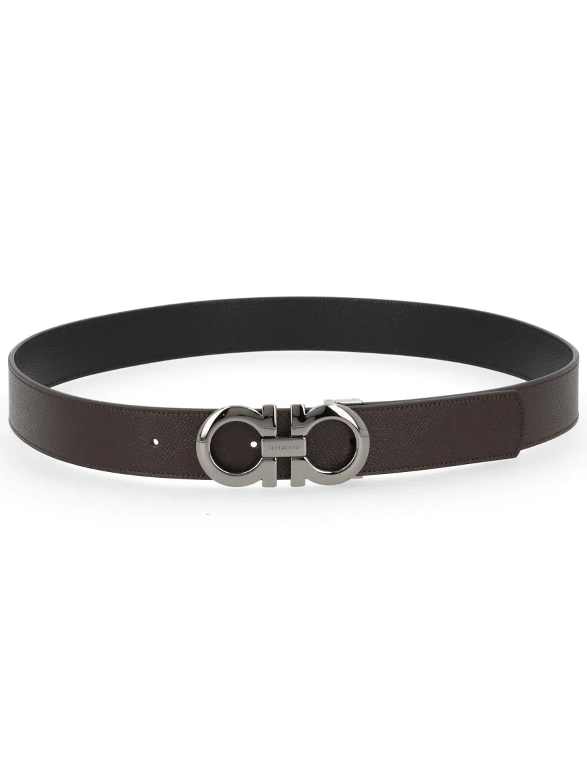 Ferragamo Dark Brown Calf Belt