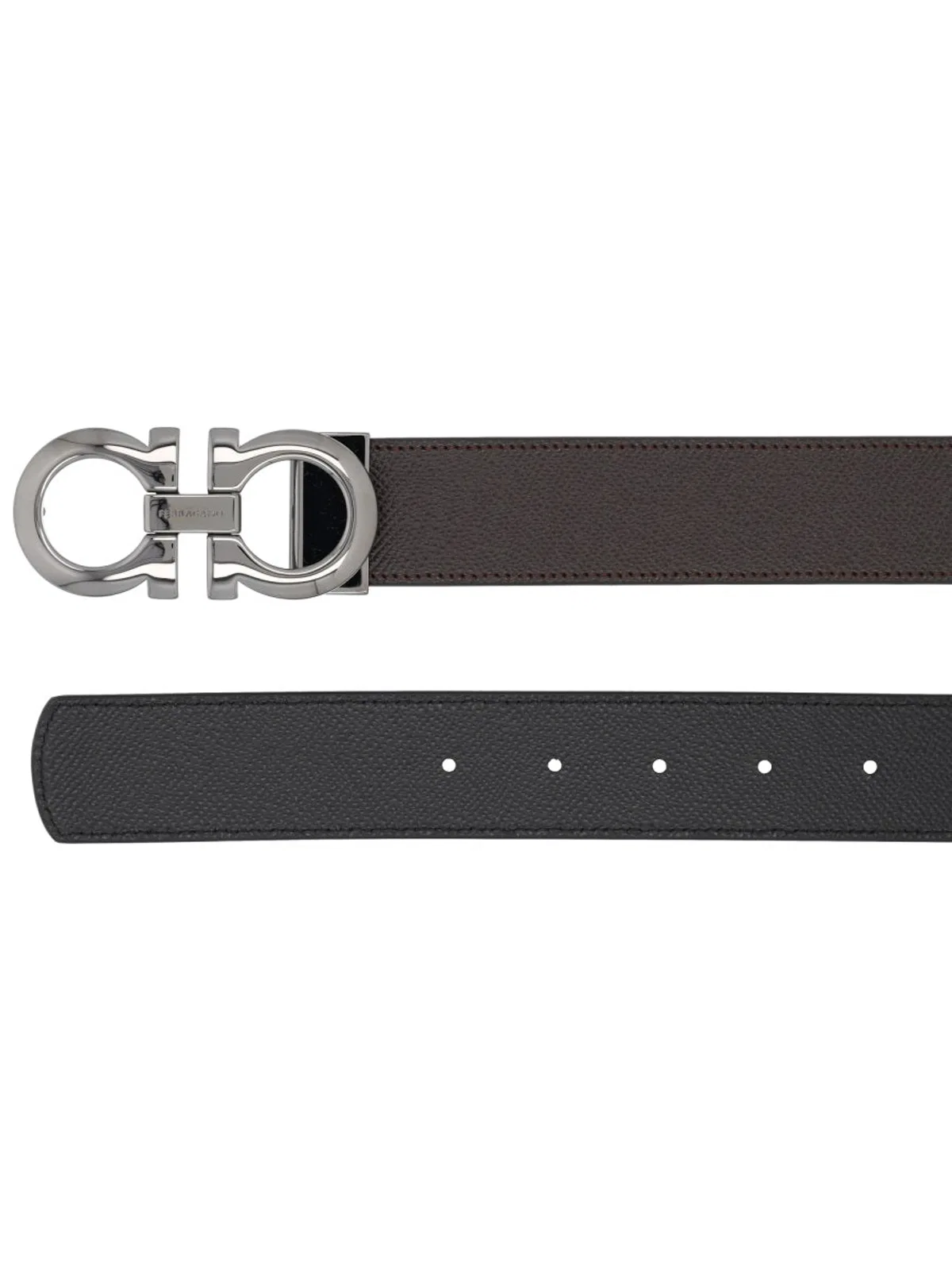 Ferragamo Dark Brown Calf Belt
