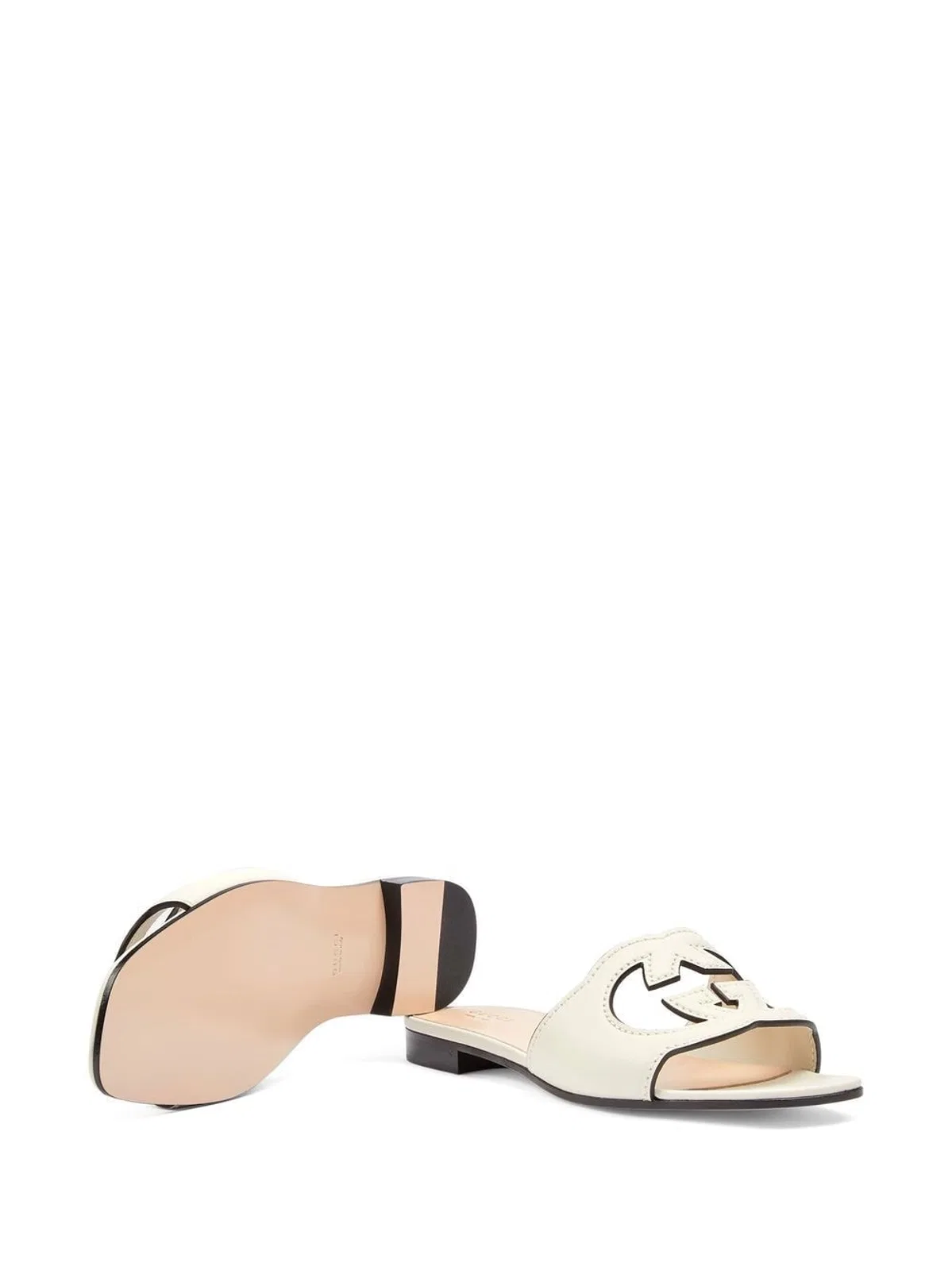 Gucci Leather Flat Sandals