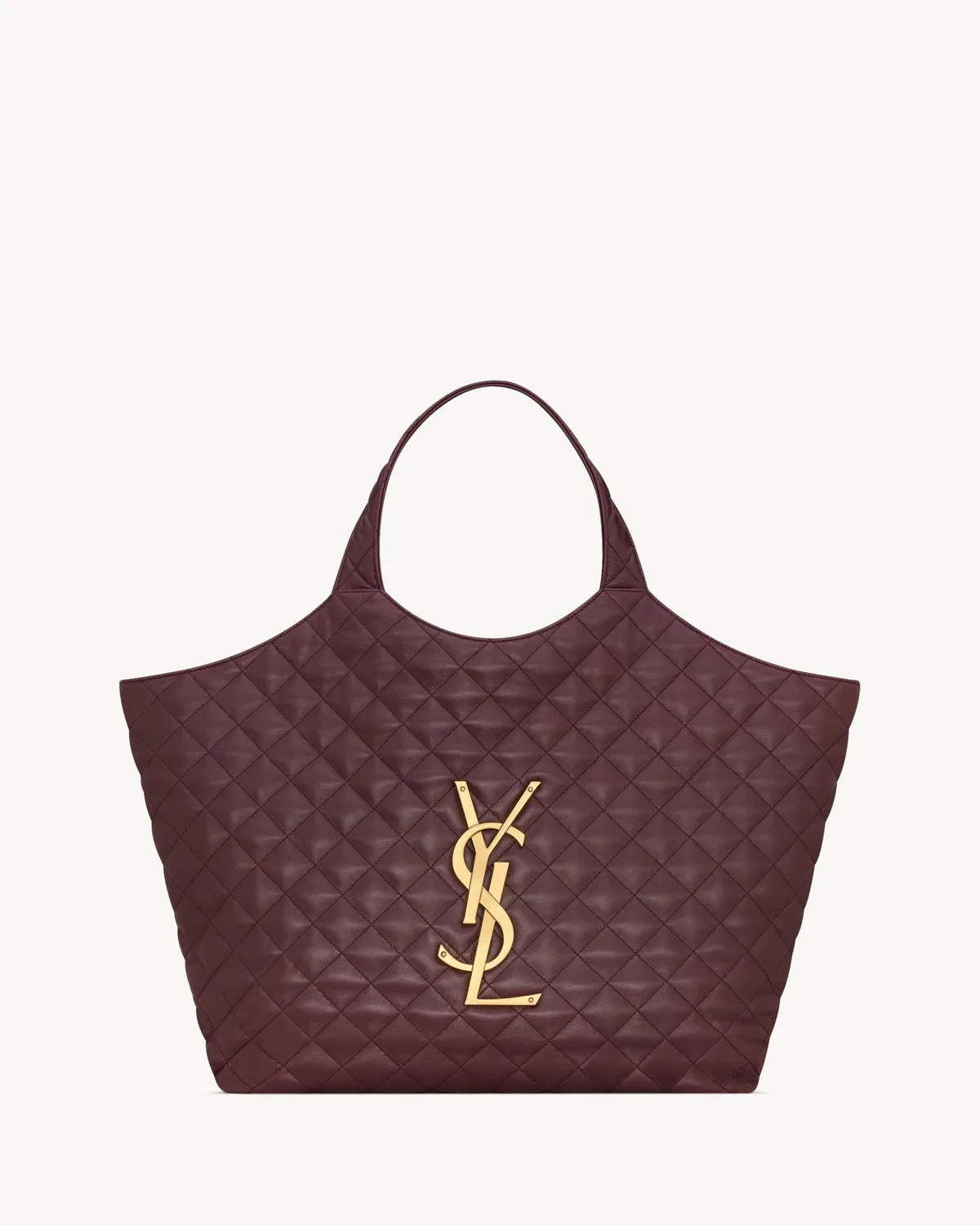 Saint Laurent Aubergine Nappa Leather Icare Shopping B