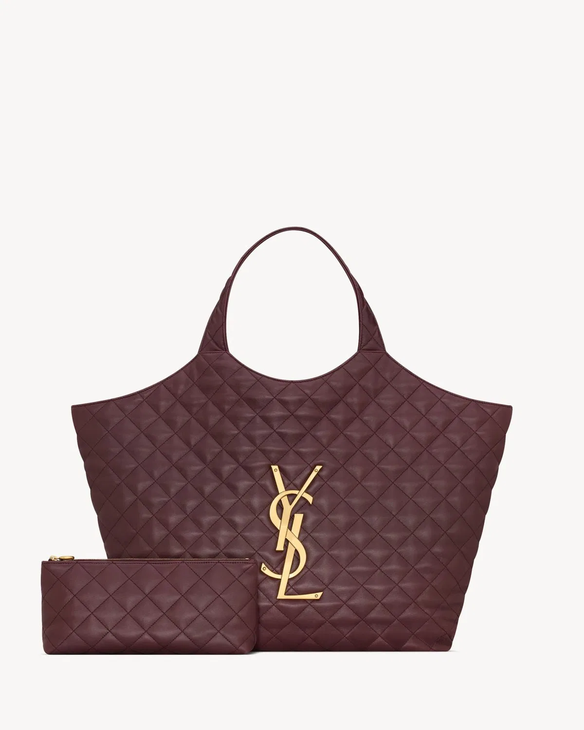 Saint Laurent Aubergine Nappa Leather Icare Shopping B