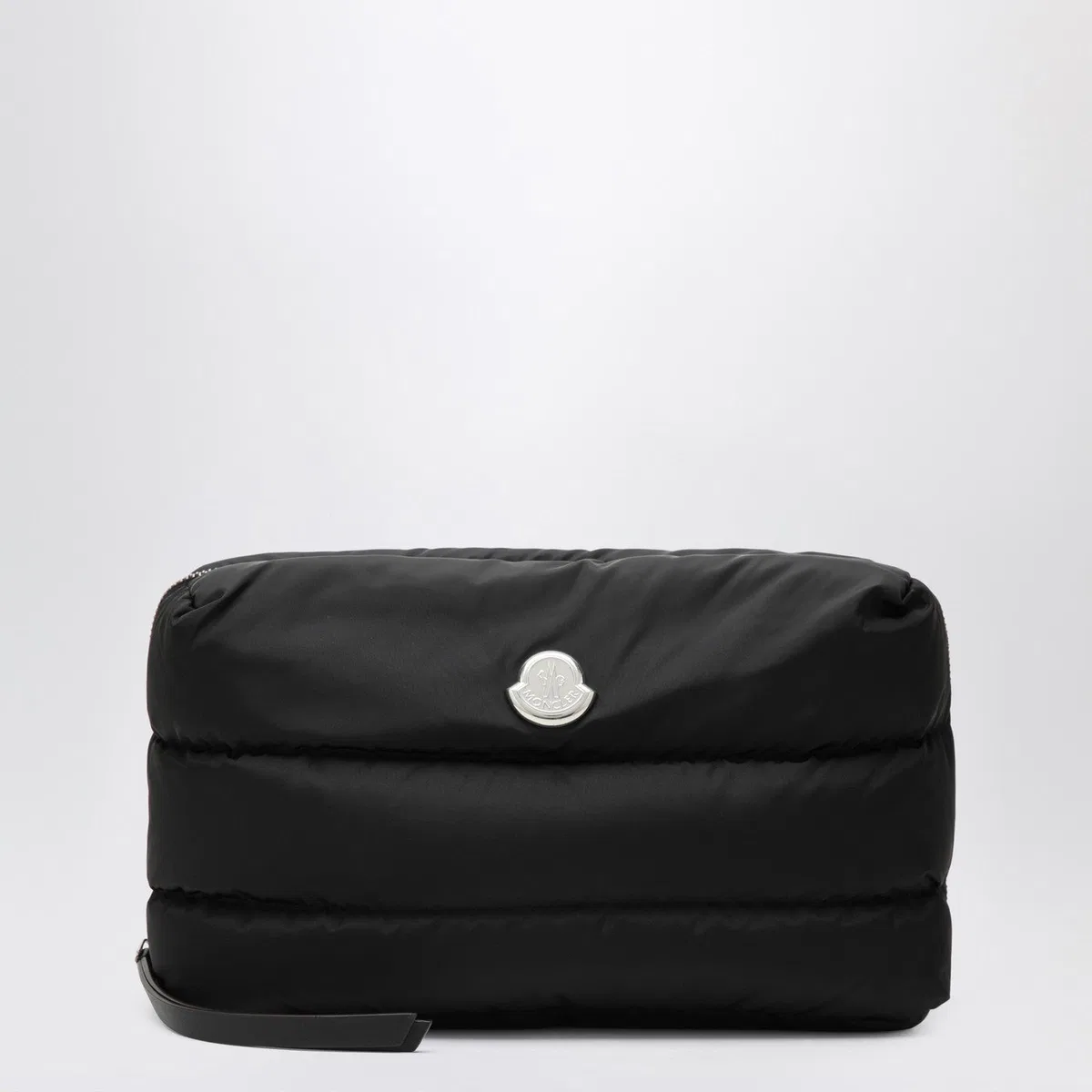 Moncler Caradoc Beauty Case In Quilted Black Nyl