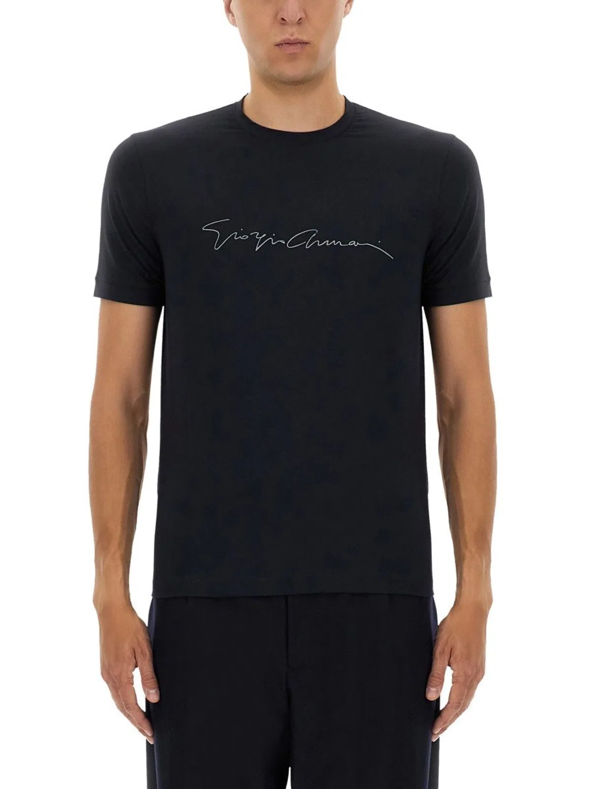 Giorgio Armani Blue Viscose Elastane T-Shirts