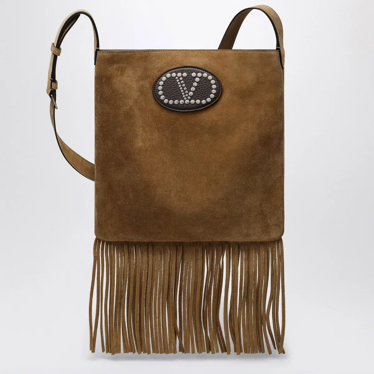 Valentino Garavani Beige Suede Nellcôte Bag
