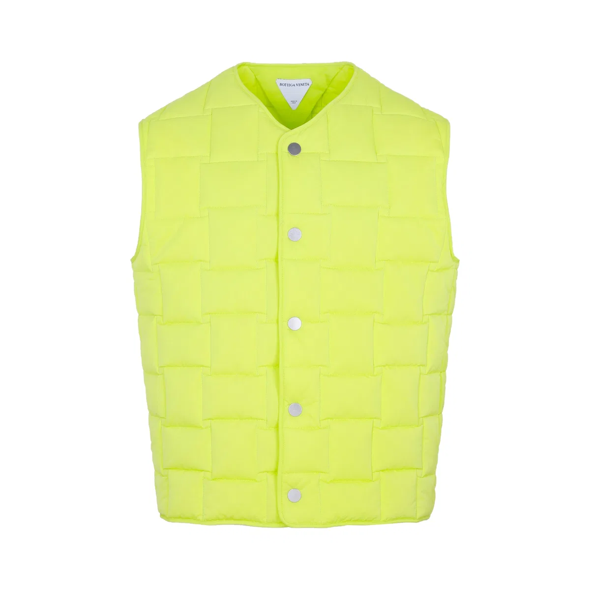 Bottega Veneta Fluo Yellow Nylon Padded Vest