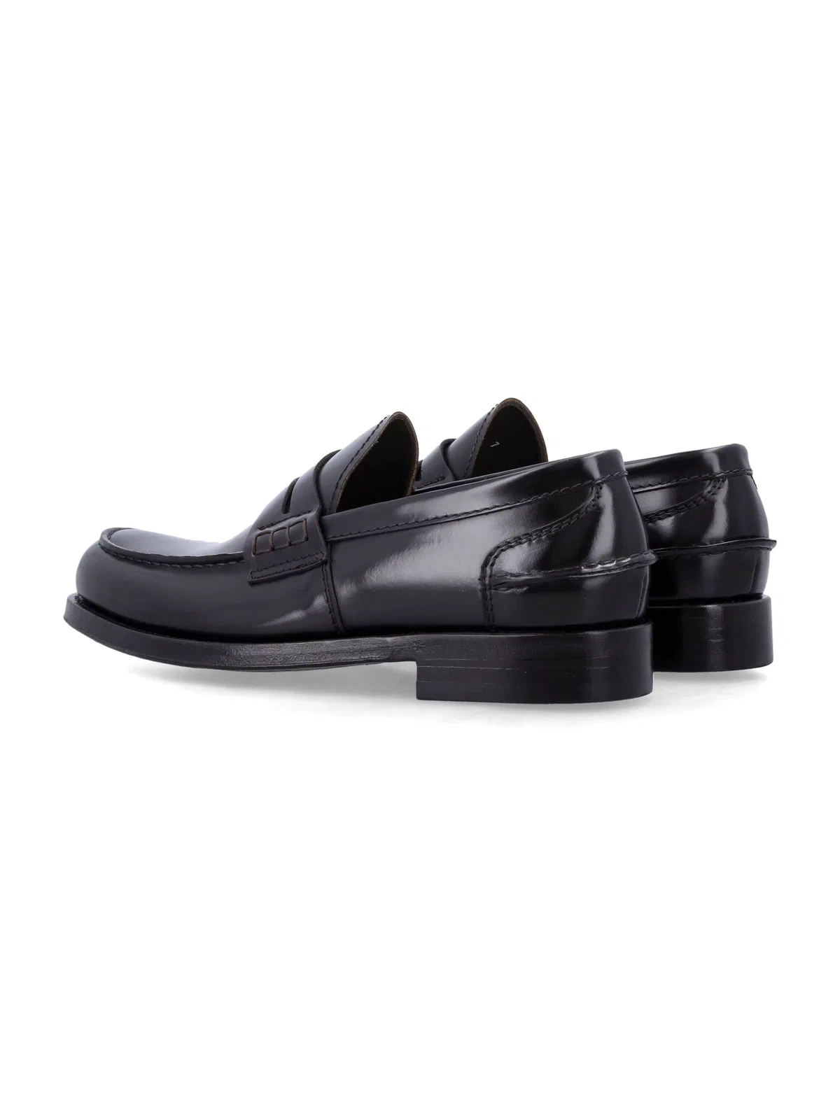 Green George Polished Leather Loafers